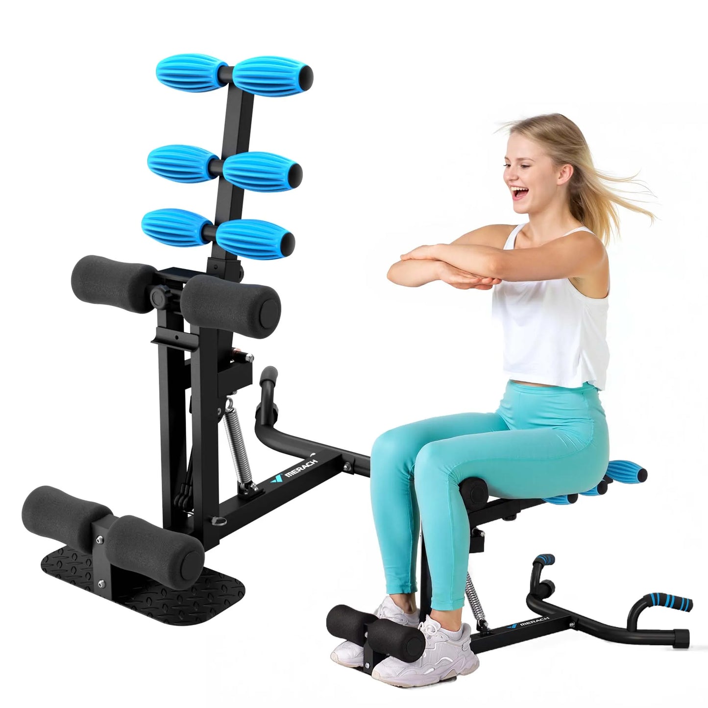 Merach Deep Squat Machine Adjustable Glutes Trainer Core Legs
