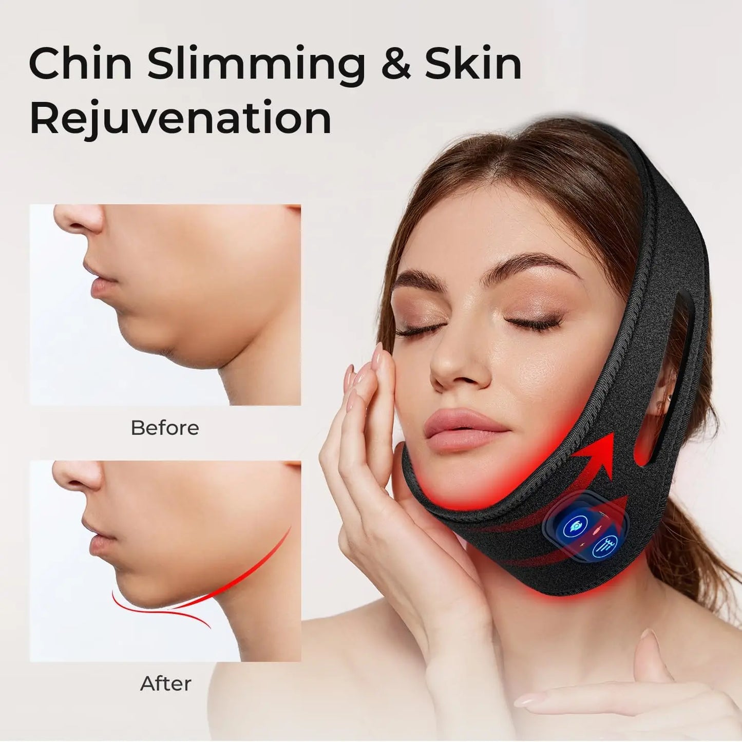 Wireless Multi Function Neck Hand Wrist Legs Wearable Chin Pain Relief Red&infrared Light Therapy Infrared Belt Factory Price