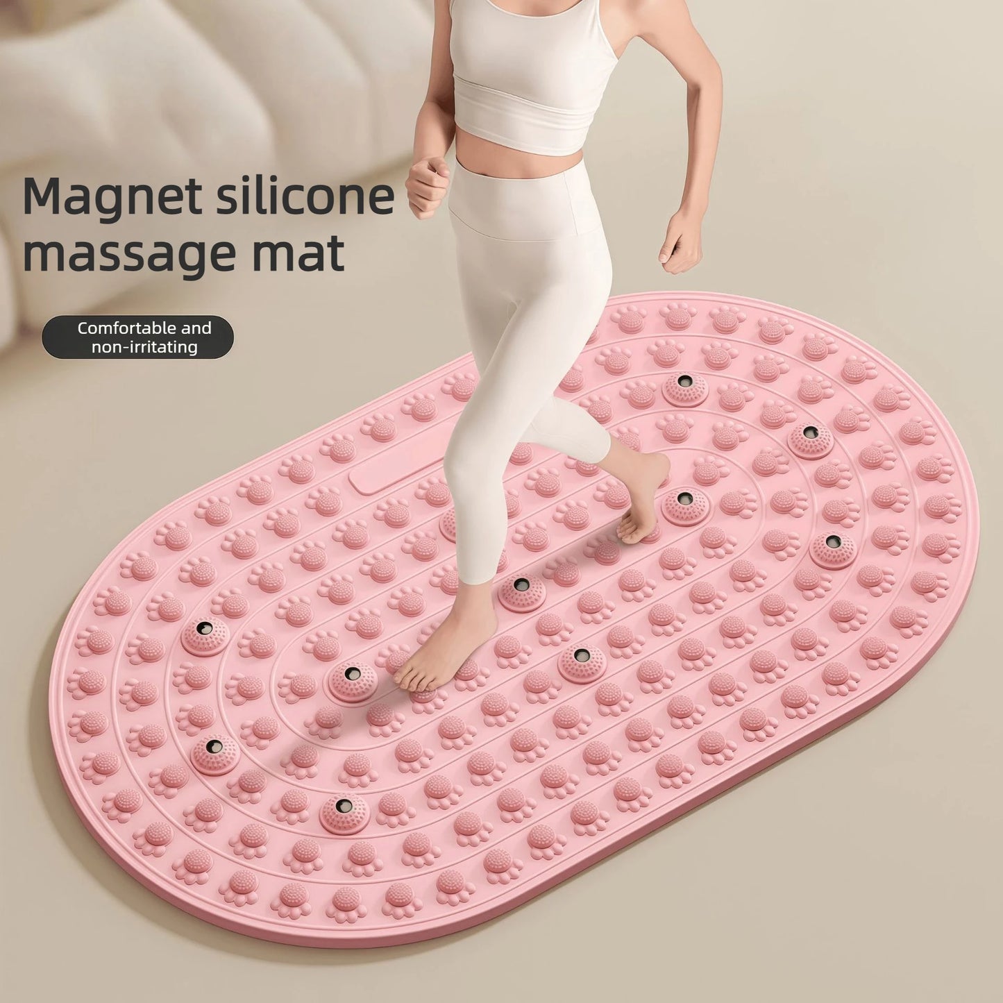 2026 Foot Yoga Massage Acupressure Board Mat Anti Fatigue Walk Stone Acupoint Mat Particle Portable Massage Tool For Walking