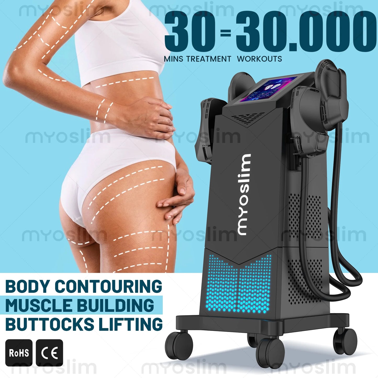 MYOSLIM Portable EMS Body Sculpting Machine For Muscle Slimming
