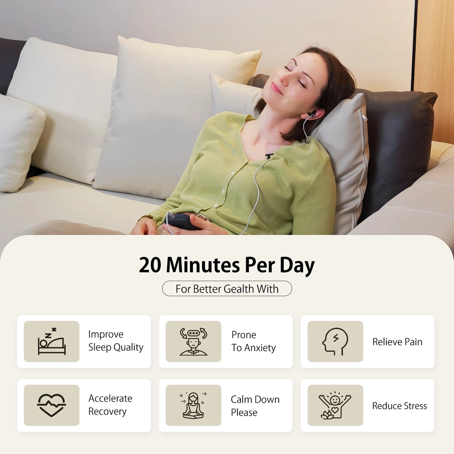 ZenoWell Vagus Nerve Stimulation Device,Restore Calm,Sleep Better,Stress Relief through Auricular Vagus Nerve Stimulator
