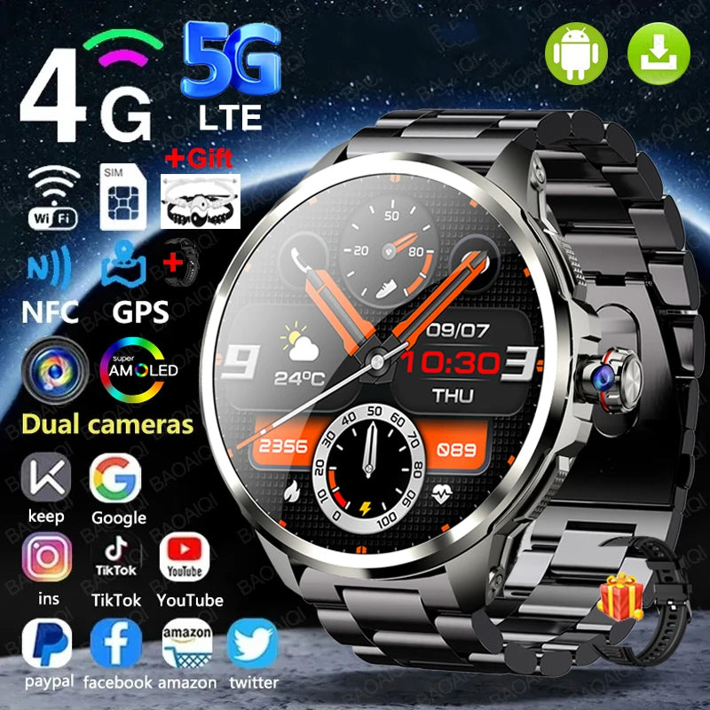 5G And 4G Smartwatch With AMOLED Camera GPS 16GB 256GB