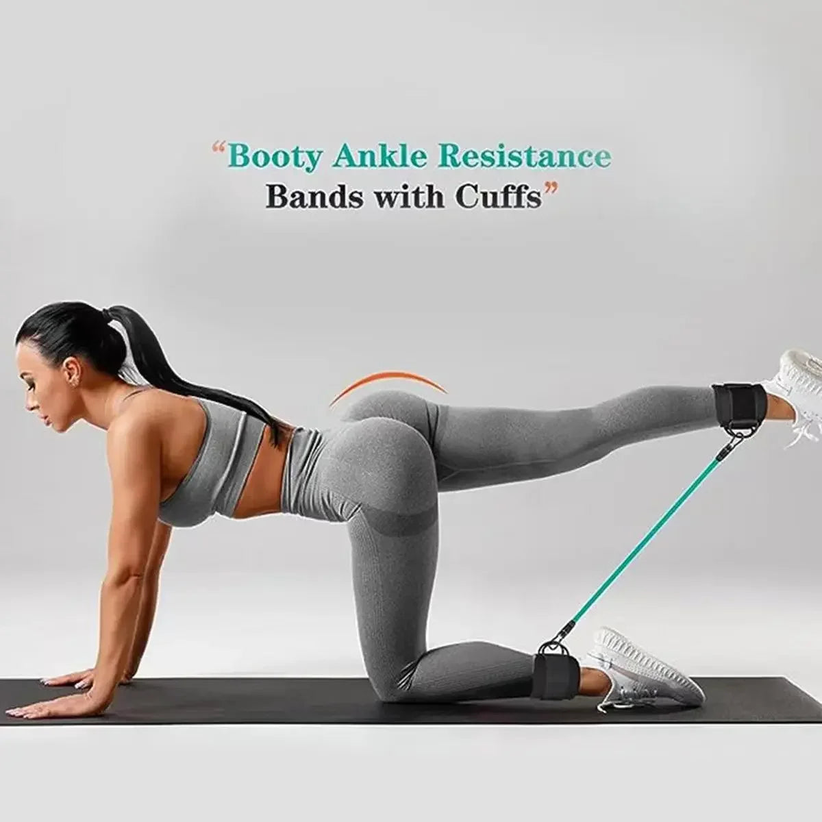 6pcs Buttocks with gantry, hip lift, ankle resistance, elastic trainer, ankle ring, hip leg tension rope, shaping and slimming