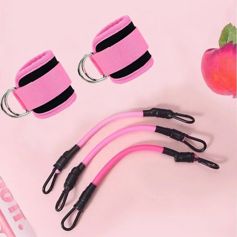 6pcs Buttocks with gantry, hip lift, ankle resistance, elastic trainer, ankle ring, hip leg tension rope, shaping and slimming