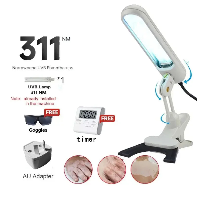 311nm UVB Lamp Phototherapy Instrument for Skin Diseases Vitiligo Psoriasis White Spots Treatment Ultraviolet Therapy Device
