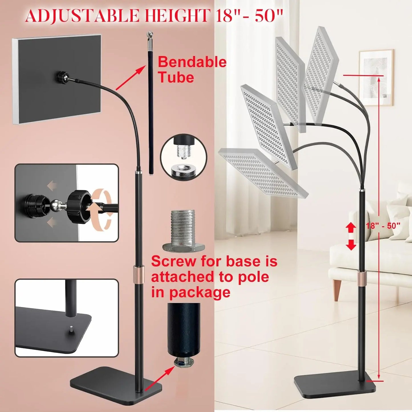225Pcs LED Red Light Panel Lamp for LED Light Back Pain Relief Weight Loss Slimming Machine Waist Shoulder Heat Massager