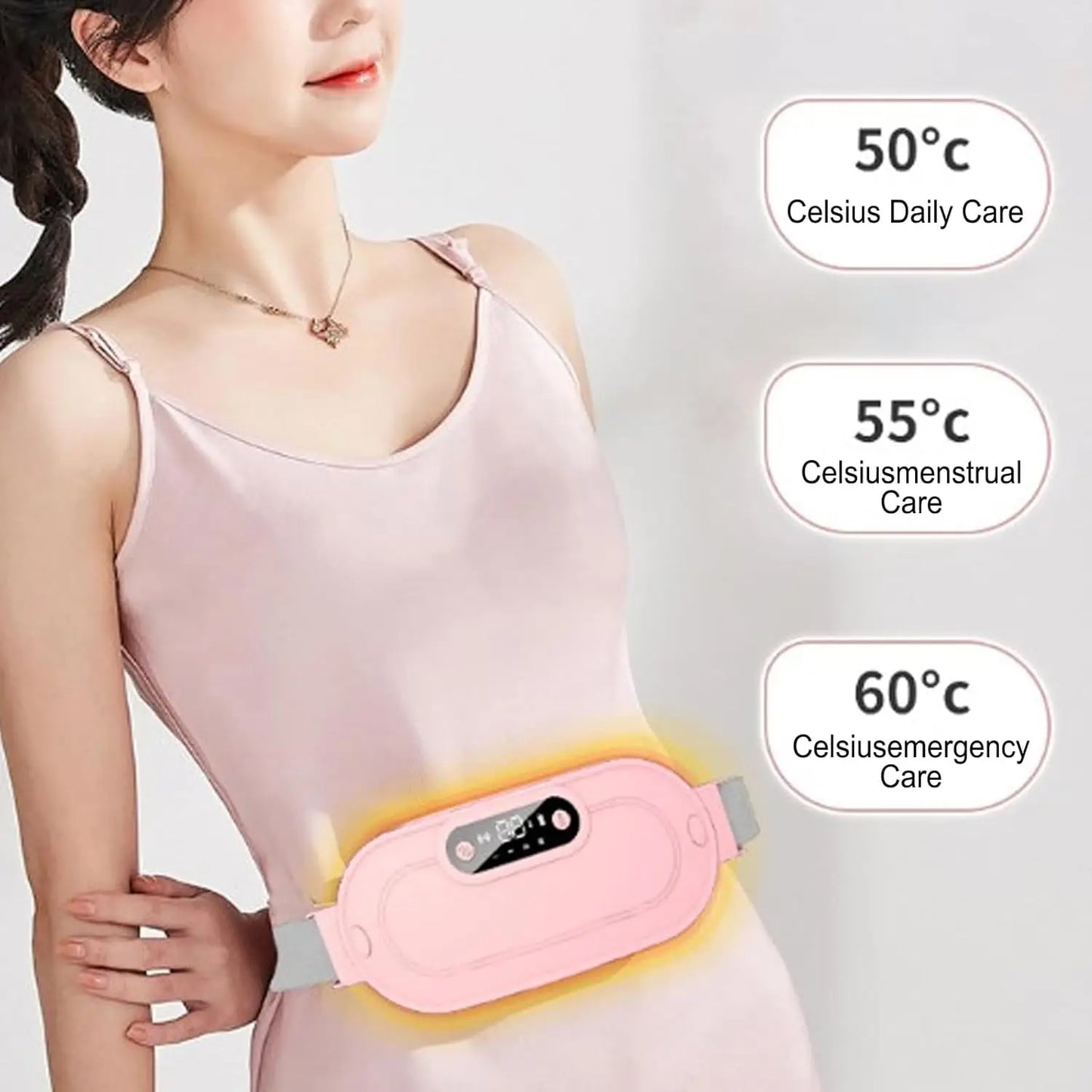 SOXW Cordless Heating Pad for Period Cramps 5000mAh 3 Levels