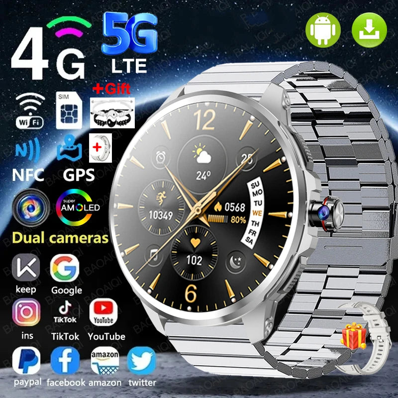 5G And 4G Smartwatch With AMOLED Camera GPS 16GB 256GB