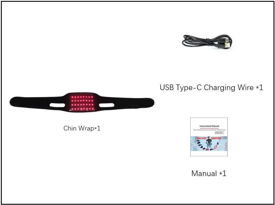 Wireless Multi Function Neck Hand Wrist Legs Wearable Chin Pain Relief Red&infrared Light Therapy Infrared Belt Factory Price