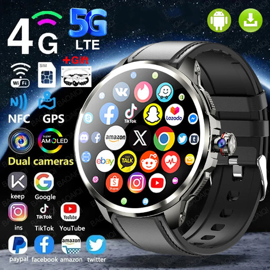 5G And 4G Smartwatch With AMOLED Camera GPS 16GB 256GB