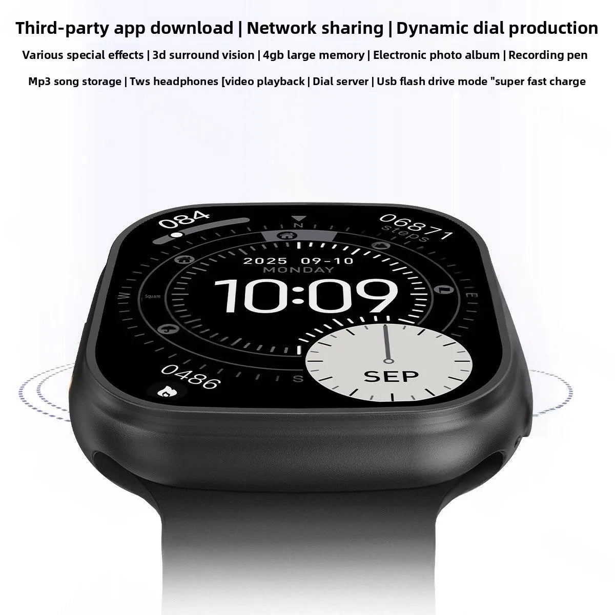 DT Ultra 4 Smart Watch GPS NFC BT Call IP68 Waterproof