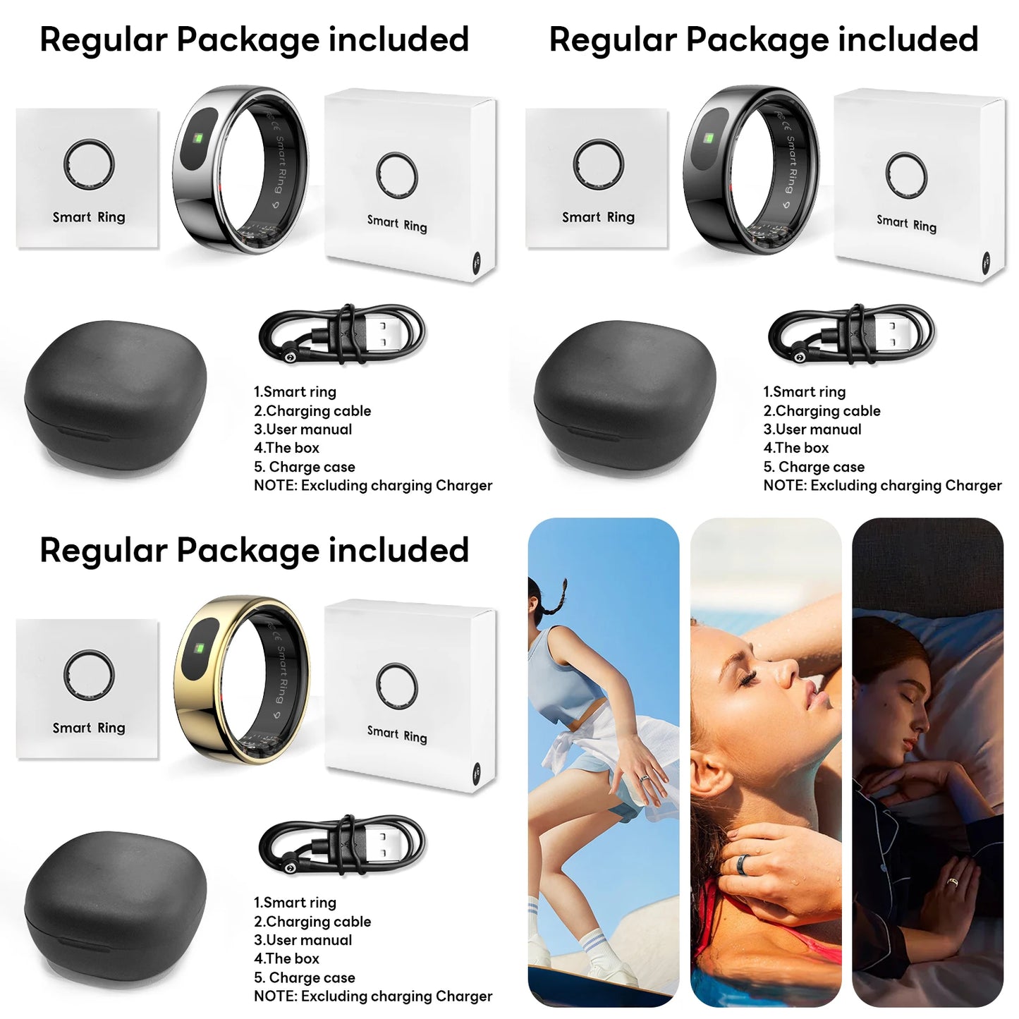Govllfoz R08 Smart Ring Health Sleep Monitor 5ATM Waterproof