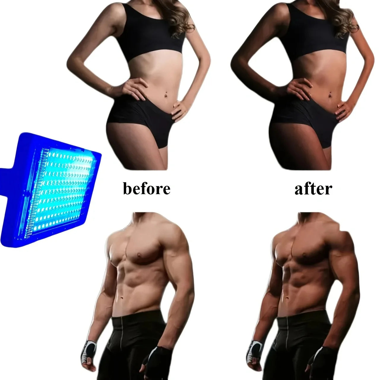 Large size 144 Leds Ultraviolet Tanning Lamp Solarium Light board for Body sunbathing Skin Bronze Skin Tanning USB Tanning Light