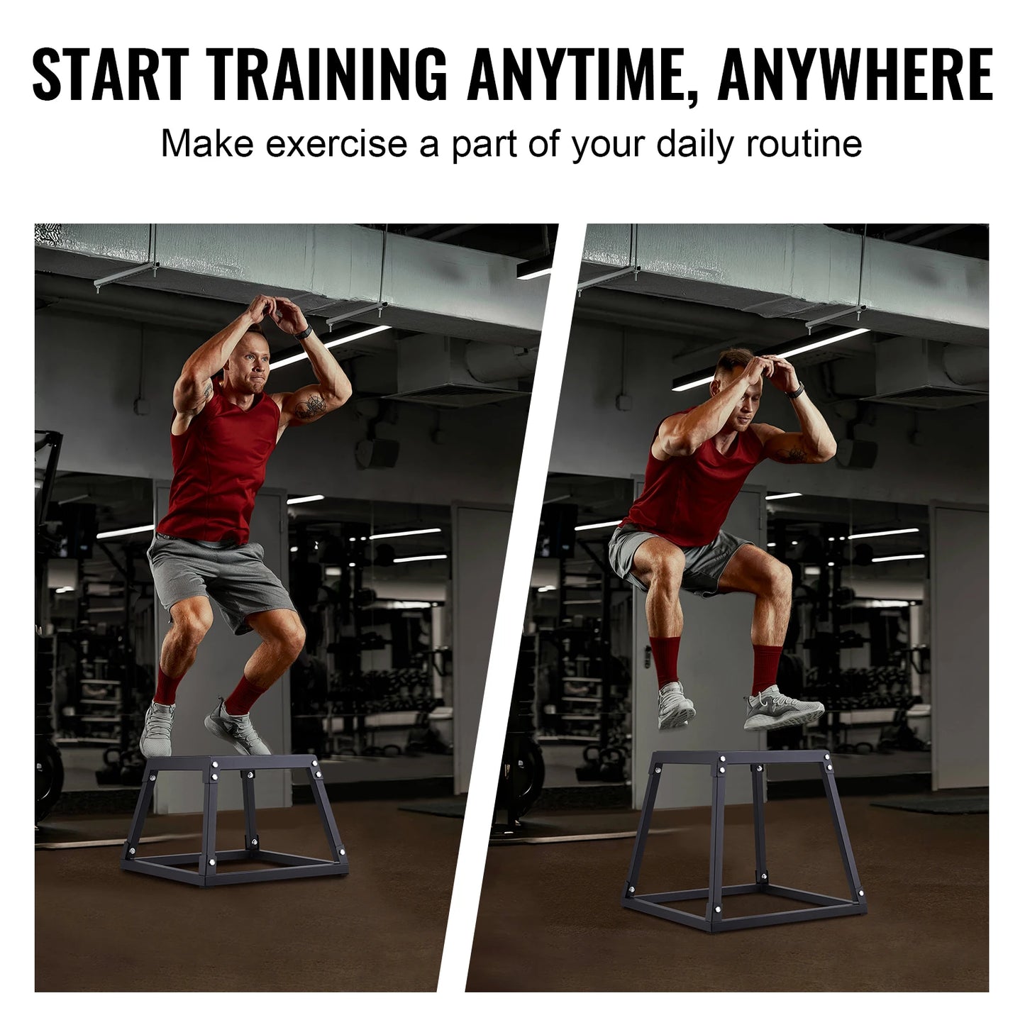 SucceBuy Plyometric Jump Box Set With Anti Slip Platform