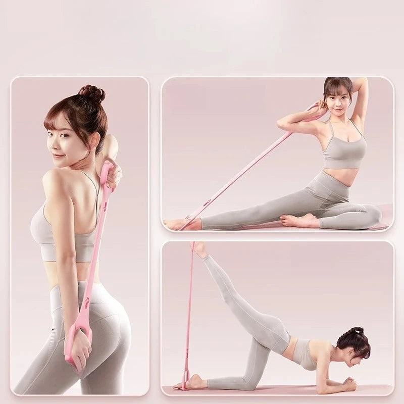 Figure-eight Resistance Band Is A Fitness Stretching and Elastic Back Equipment.shoulder-opening  Back-beautifying Yoga Wonder