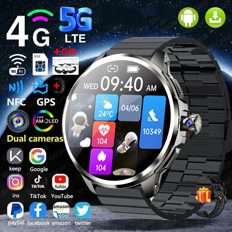 5G And 4G Smartwatch With AMOLED Camera GPS 16GB 256GB