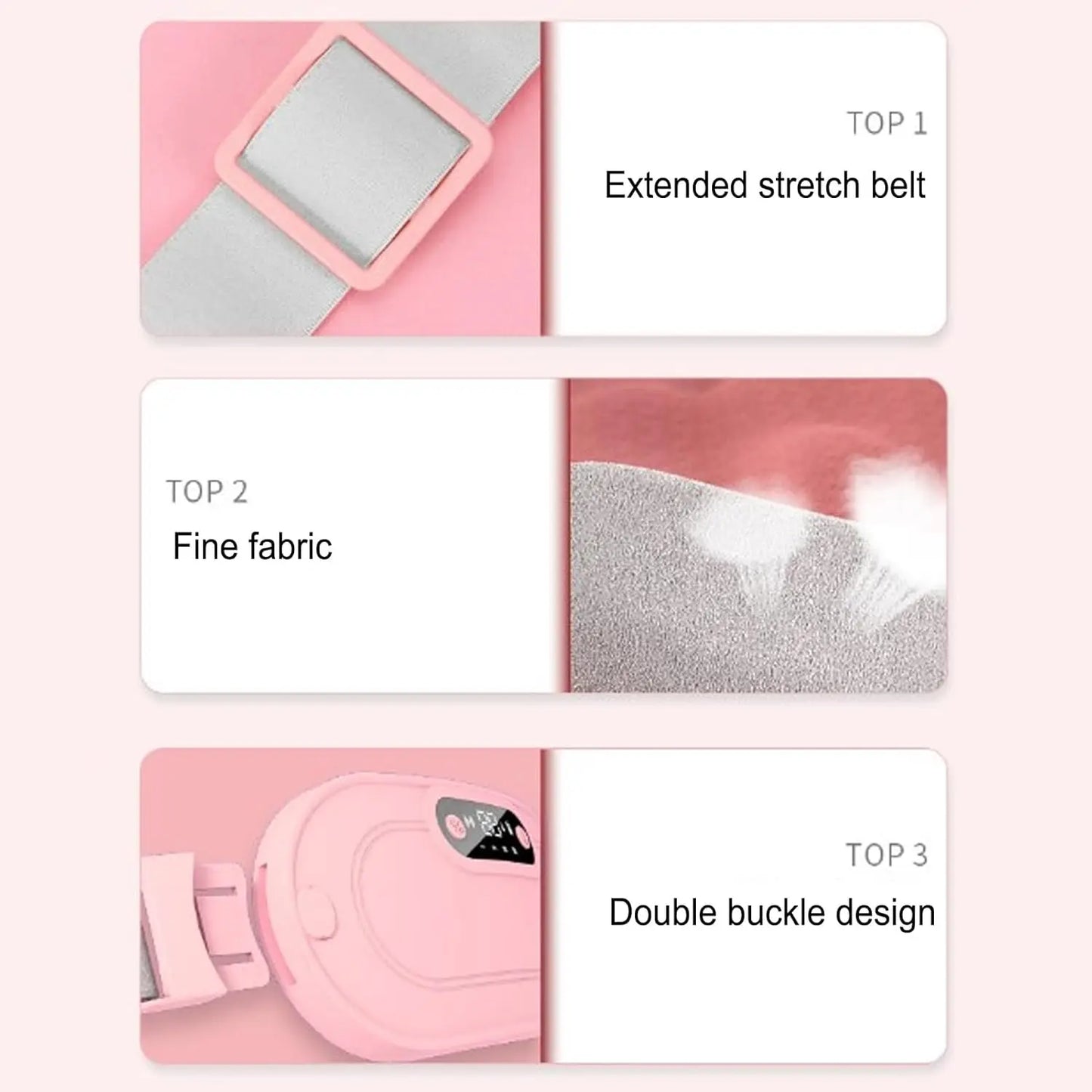 SOXW Cordless Heating Pad for Period Cramps 5000mAh 3 Levels
