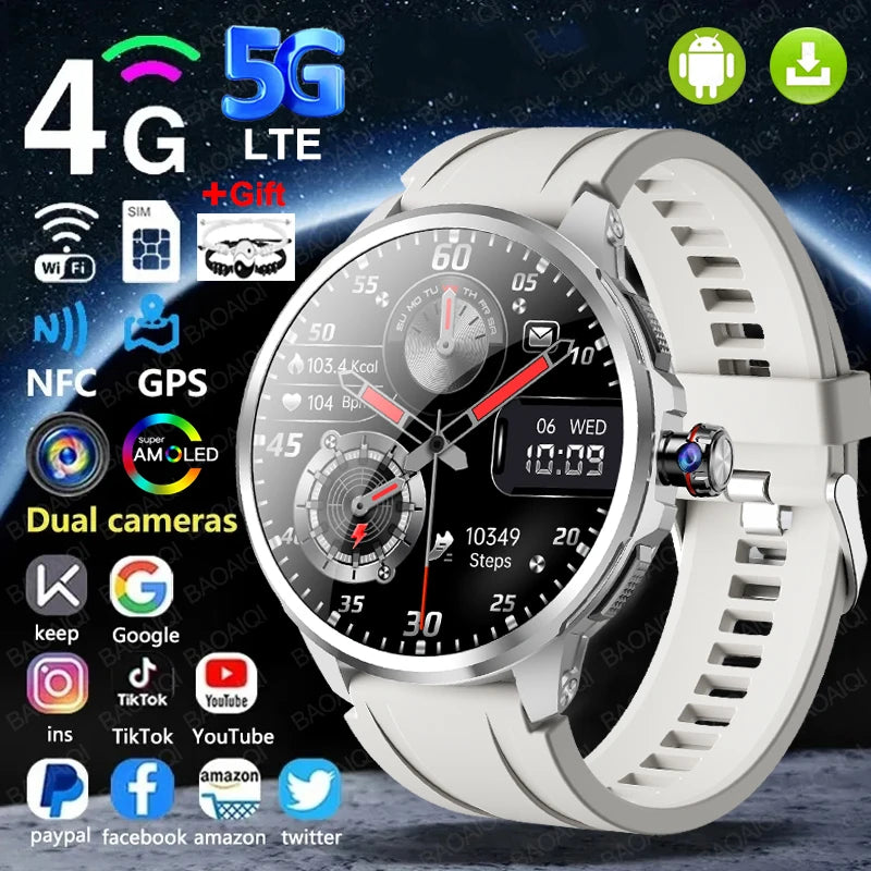 5G And 4G Smartwatch With AMOLED Camera GPS 16GB 256GB