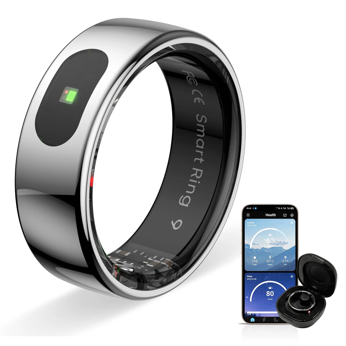 Govllfoz R08 Smart Ring Health Sleep Monitor 5ATM Waterproof