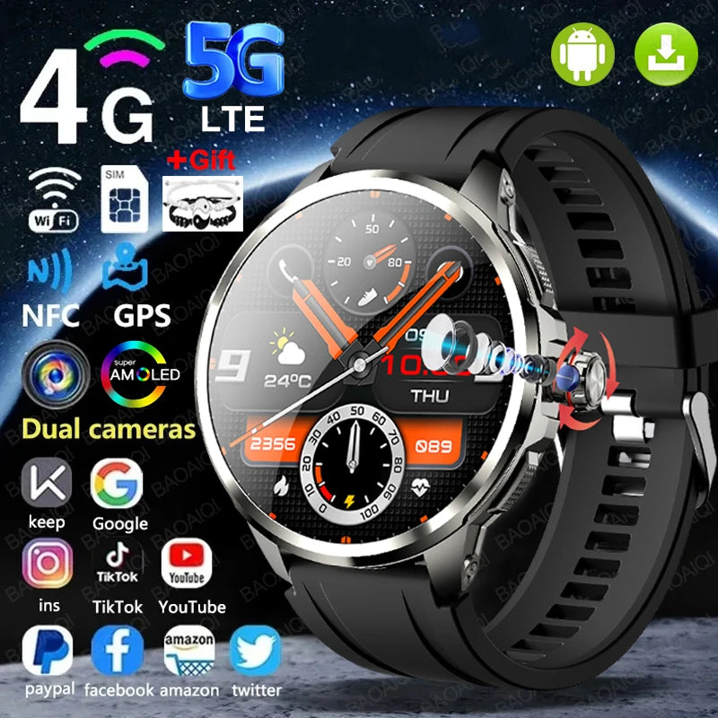 5G And 4G Smartwatch With AMOLED Camera GPS 16GB 256GB