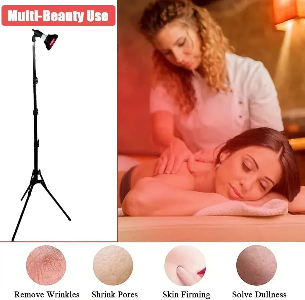 Red Light Therapy Lamp for Face 660&850nm with stand Infrared Light Therapy Device for Muscle Joint Pain Relief Skin HealthTools