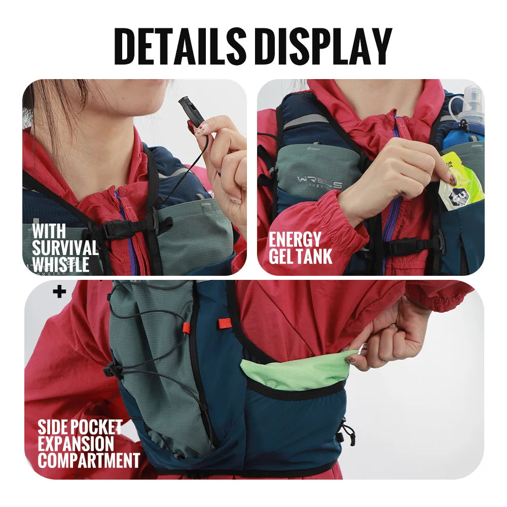 WRELS Lightweight Running Backpack Hydration Vest For Trails