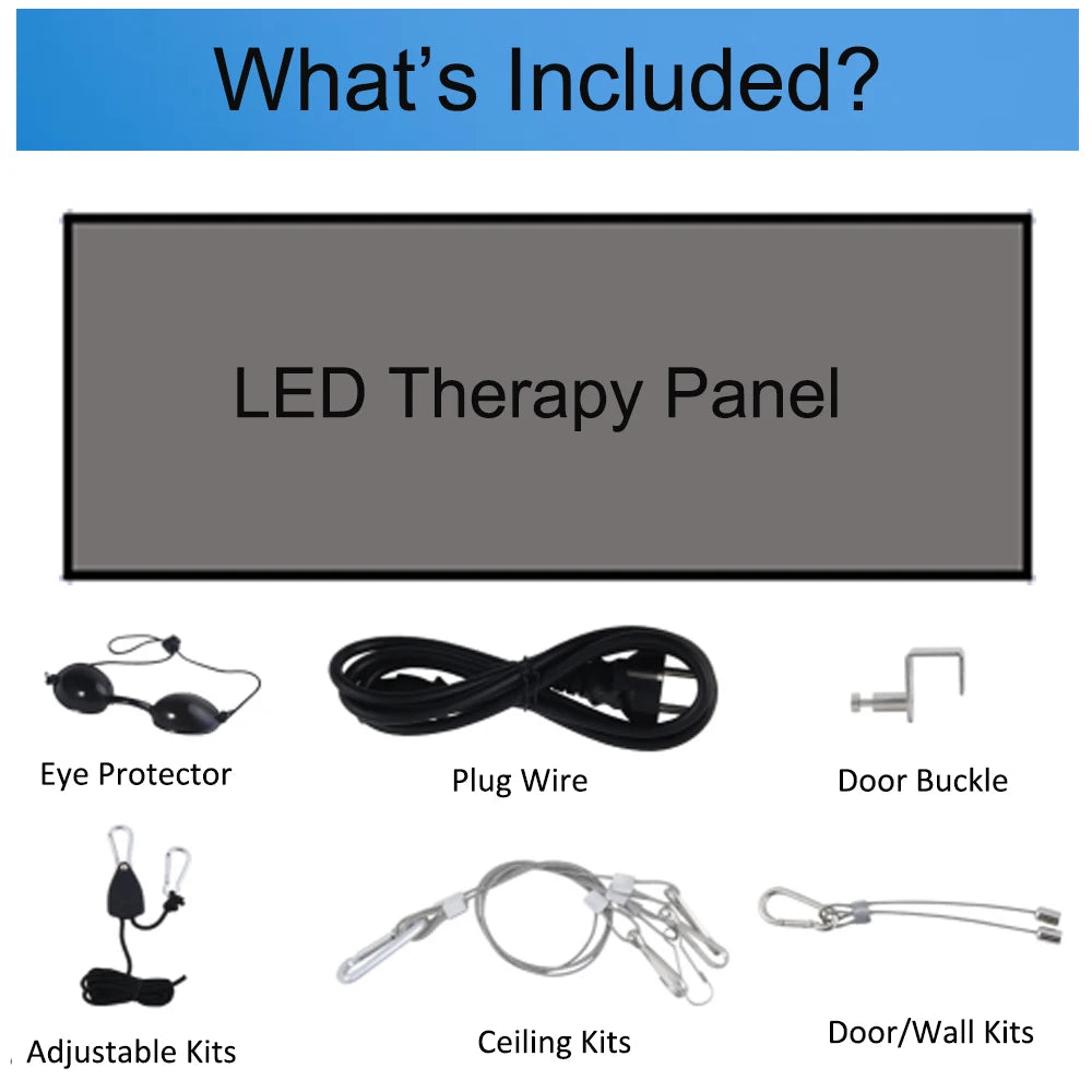 Red Light Therapy Panel 630nm 660nm 810nm 830nm 850nm Near Infrared Lamp LED Beauty Device Full Body, Red Light LED