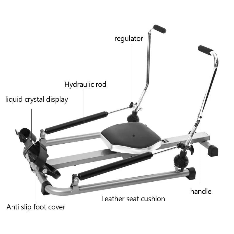 Home Gym Adjustable Rowing Machine With Double Hydraulic Resistance G006-A002