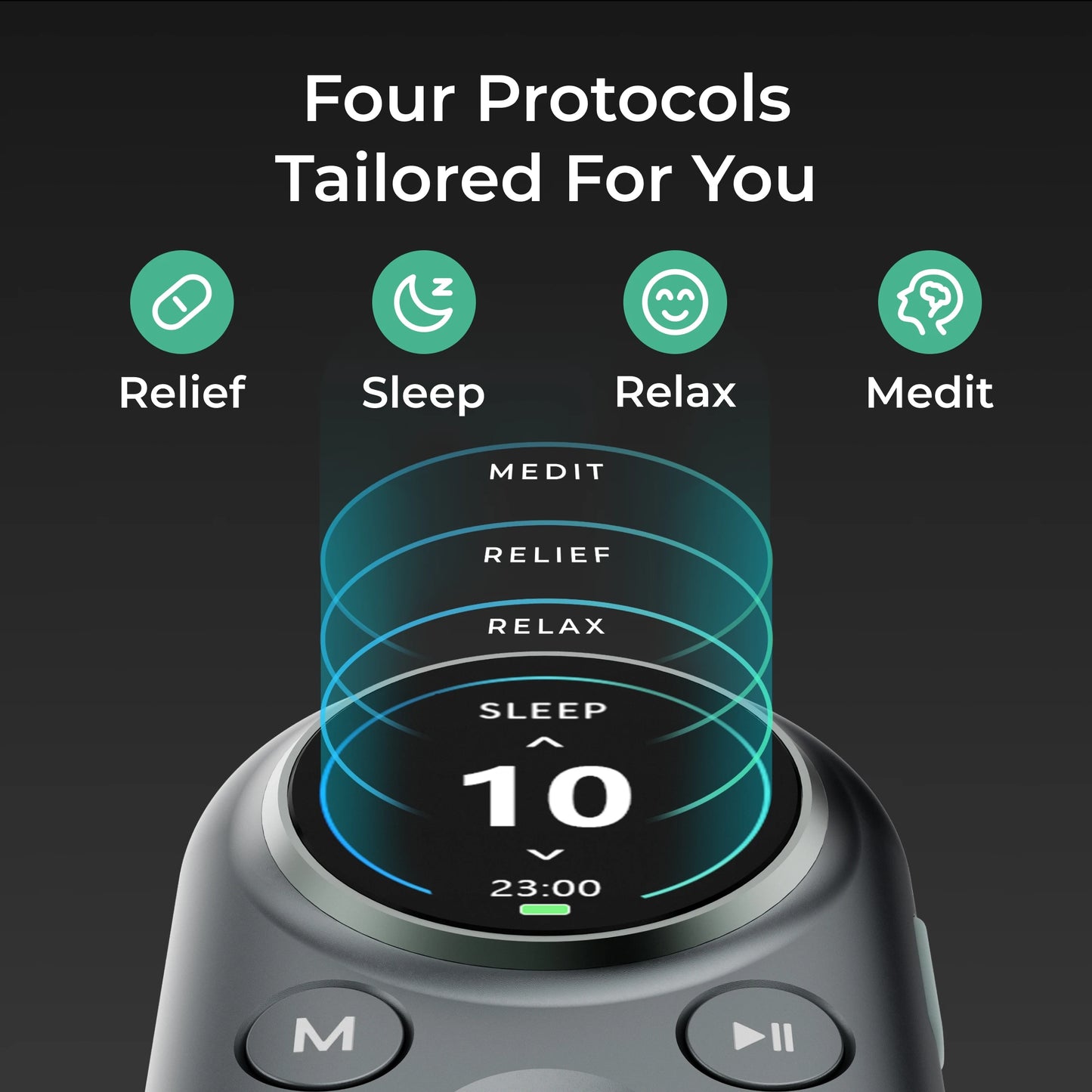 ZenoWell Luna Vagus Nerve Stimulator for Better Sleep Stress Relief | Portable Meditation Aid for HRV Training  Mindfulness
