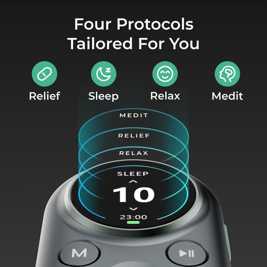 ZenoWell Luna Vagus Nerve Stimulator for Better Sleep Stress Relief | Portable Meditation Aid for HRV Training  Mindfulness