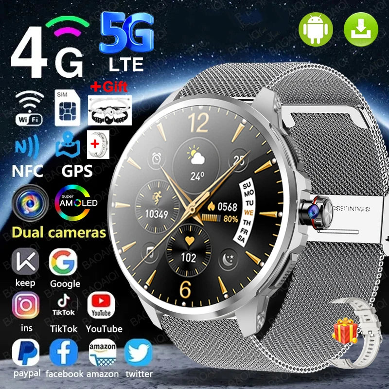 5G And 4G Smartwatch With AMOLED Camera GPS 16GB 256GB