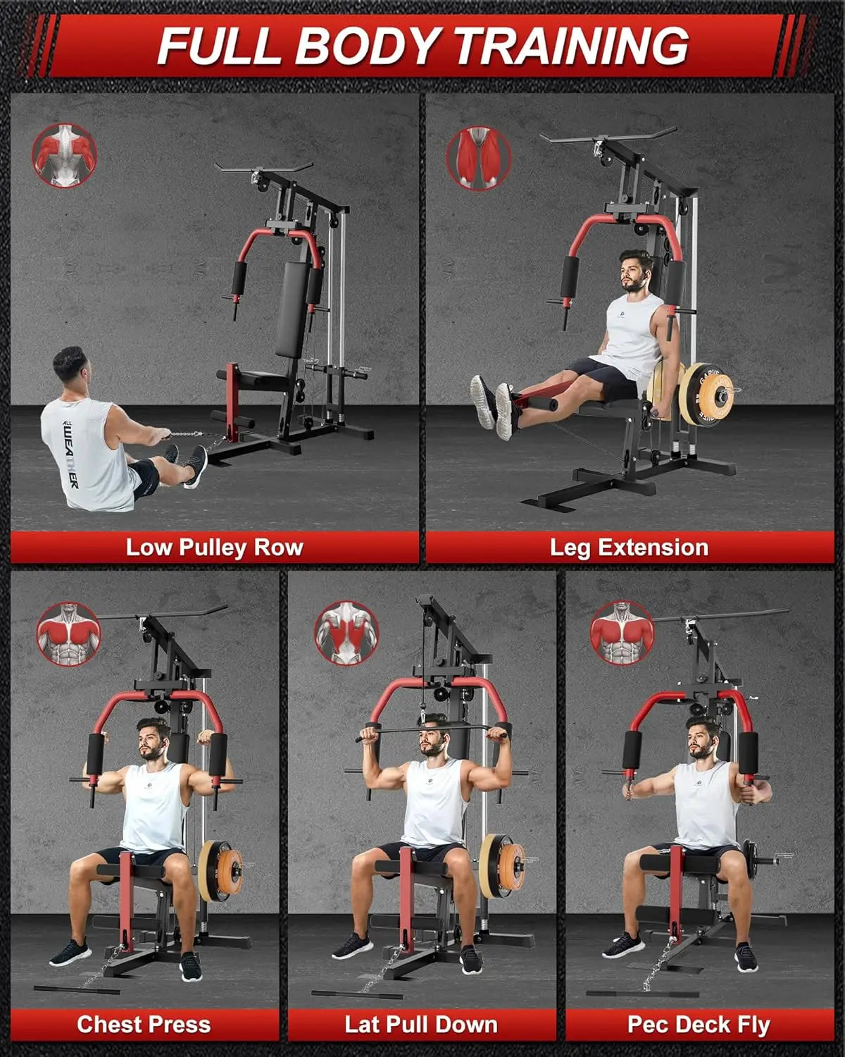 HiMISS All In One Home Gym For Full Body StrengthTraining