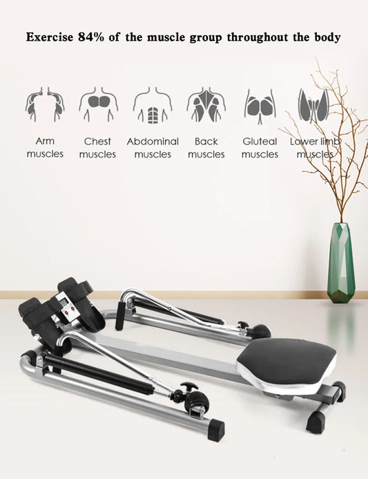Home Gym Adjustable Rowing Machine With Double Hydraulic Resistance G006-A002