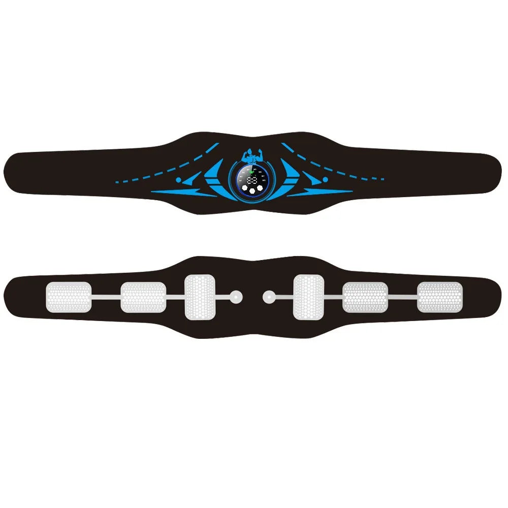 Smart EMS Belt Ab Trainer Waist Massager With Charging Display - For Effective Abdominal And Lumbar Workout