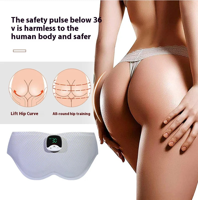 Wireless EMS Butt Trainer - Hip Lifting Massager Rechargeable Glute Stimulator for Body Sculpting Fitness Home Use Pain-Free