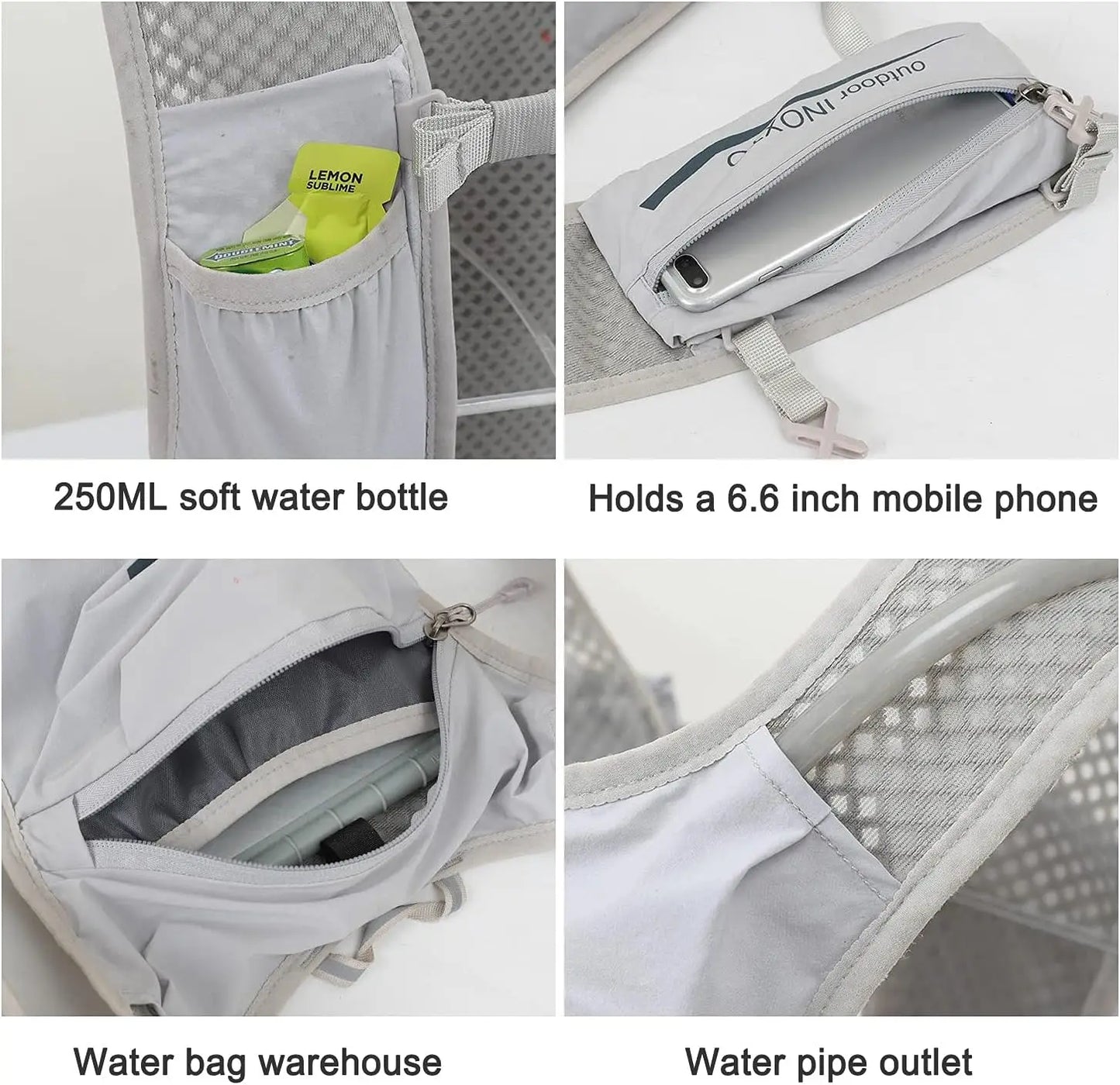 Hydration Vest Backpack With 1.5L Water Bladder For Running