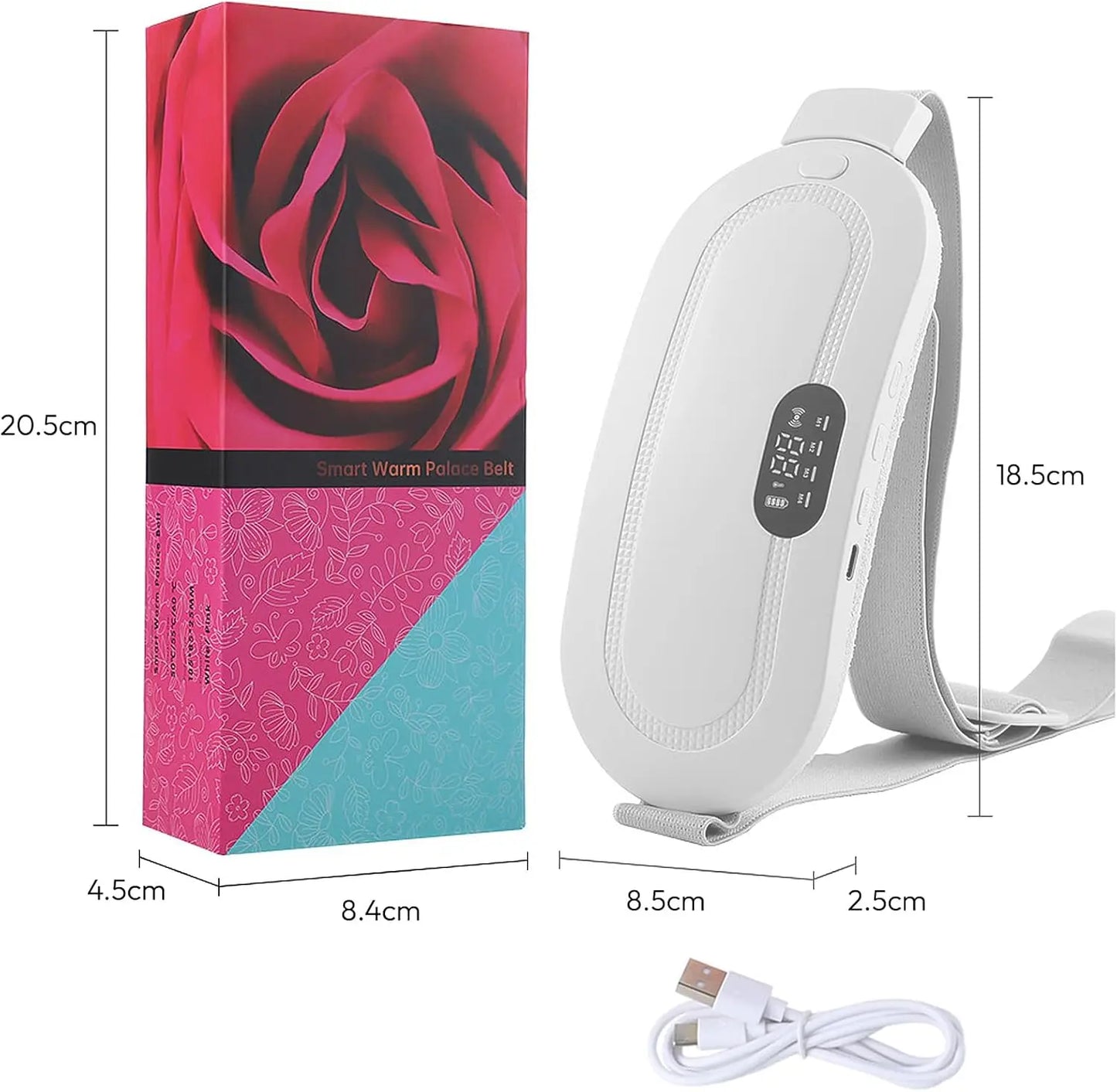 SOXW Cordless Heating Pad for Period Cramps 5000mAh 3 Levels