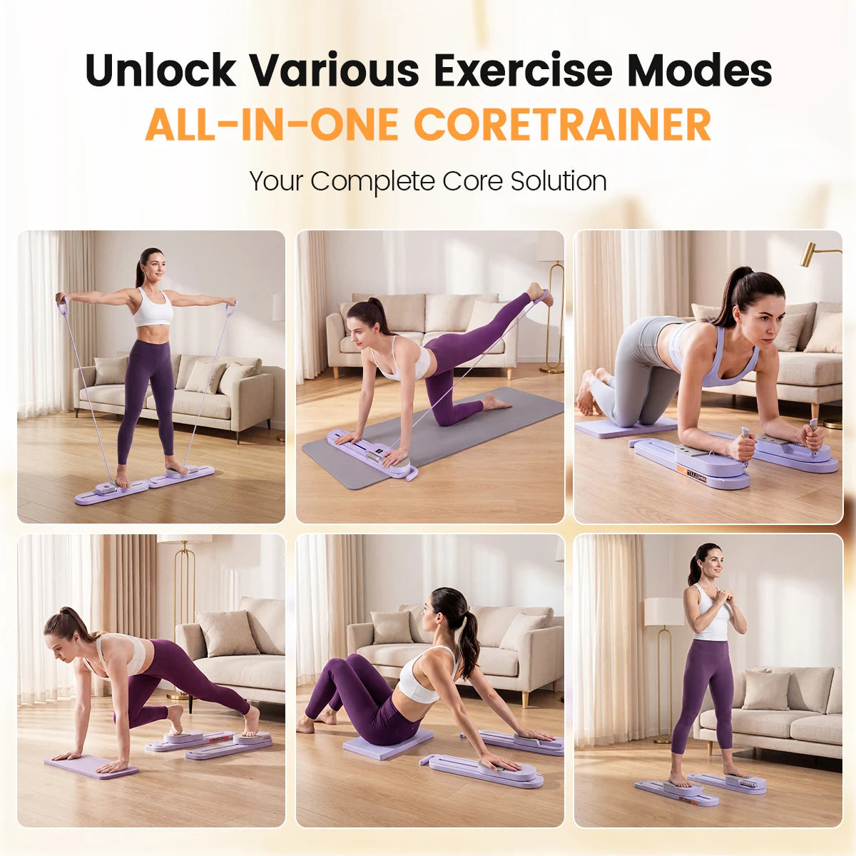 Adjustable Split Pilates Board 5 In 1 Full Body Trainer Silent Stable Home Gym Fitness Equipment Foldable Compact Ab Core Glutes