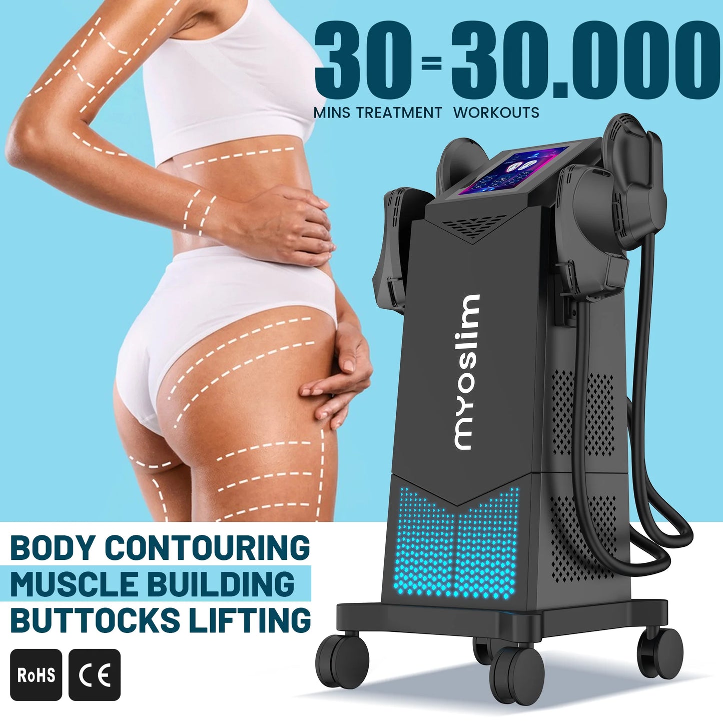EMSZERO RF MYOslim Electromagnetic Body Sculpting Machine For Fat Loss