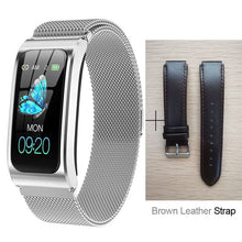 Load image into Gallery viewer, Active Heart Sport Bracelet 0 Elite Fitness Essentials Steel BROWN Leather 