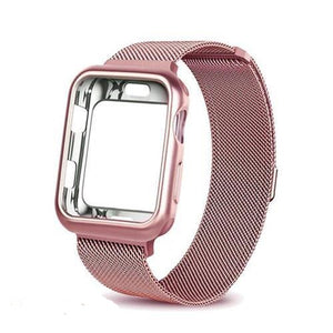 Apple Watch Replacement Band & Case Stainless Steel Mesh w/ Magnetic Buckle 38mm/40mm/42mm/44mm - Elite Fitness Essentials