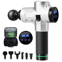 Load image into Gallery viewer, Deep Tissue Massage Gun - 30 Speeds 6 Heads Super Quiet Brushless Motor LCD Touch Display Percussion Massager - Elite Fitness Essentials