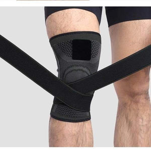 Knee Compression Sleeve Brace with Elastic Straps - Elite Fitness Essentials