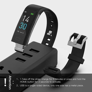 Smart Watch Sports Fitness Activity Heart Rate Tracker Blood Pressure wristband IP68 Waterproof band Pedometer for IOS Android 0 Elite Fitness Essentials 